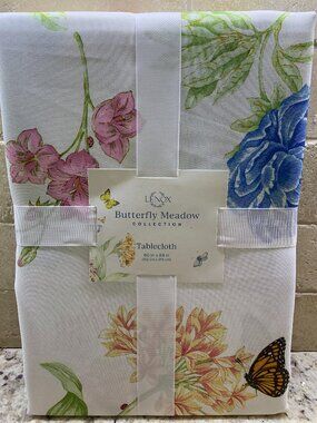 Lenox Butterfly Meadow Bloom Tablecloth 60x84 NWT